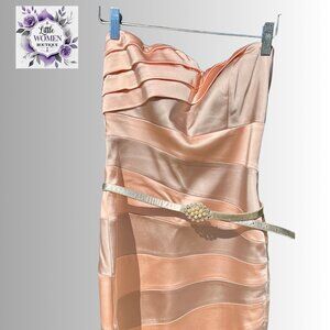 Jax cocktail dress size 4, peach satin